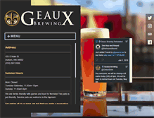 Tablet Screenshot of geauxbrewing.com